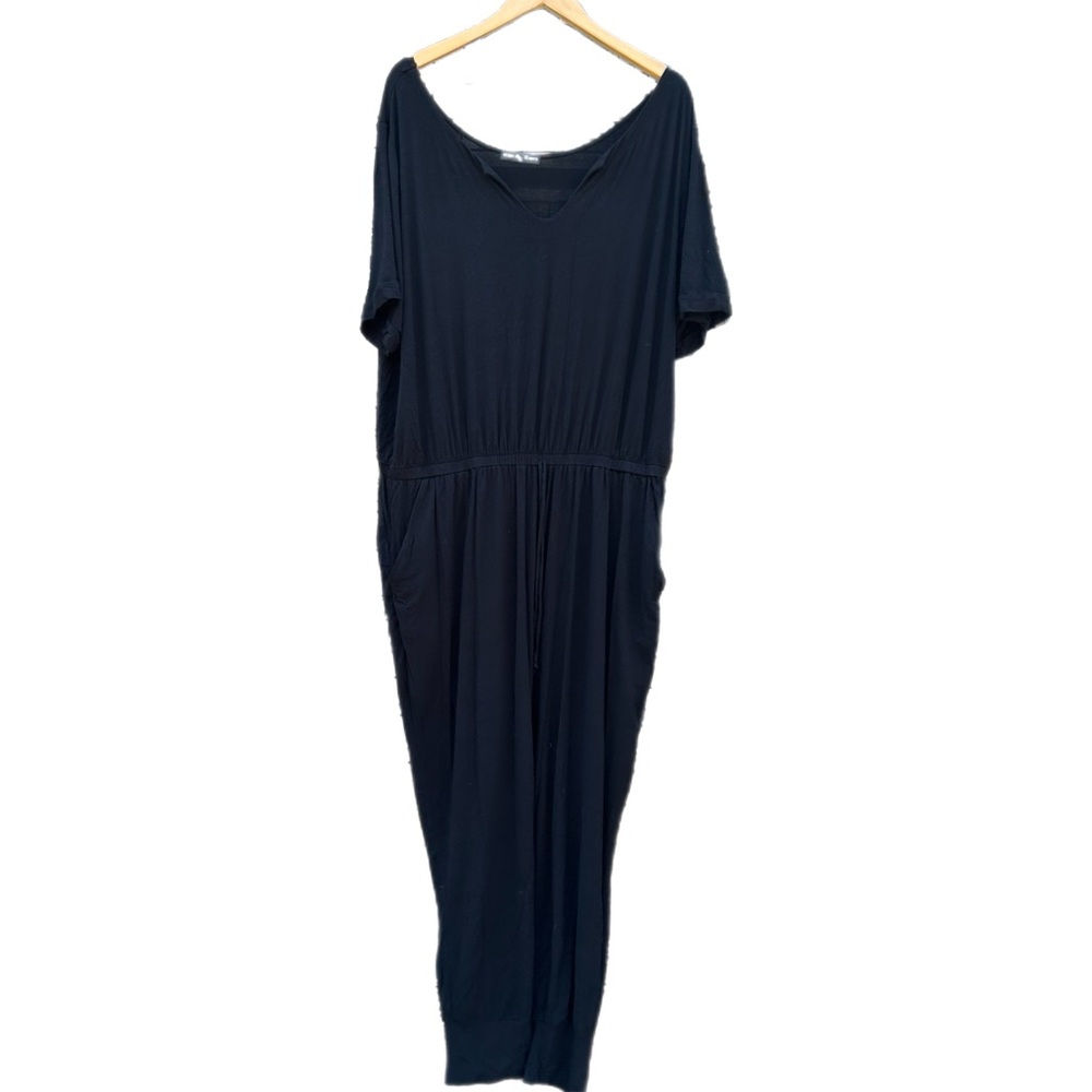 Black short sleeve jumpsuit